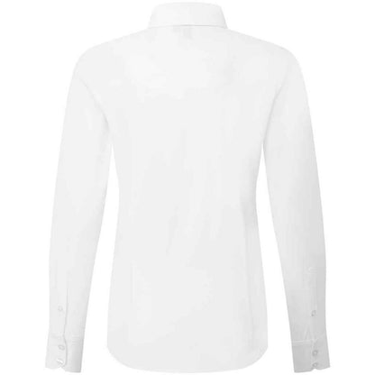 White - Back - Premier Womens-Ladies Recyclight Poplin Long-Sleeved Shirt