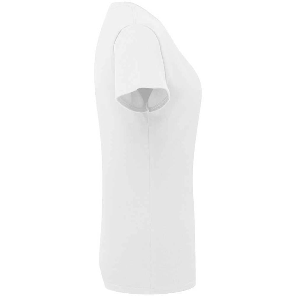 White - Side - Russell Womens-Ladies Authentic Classic T-Shirt