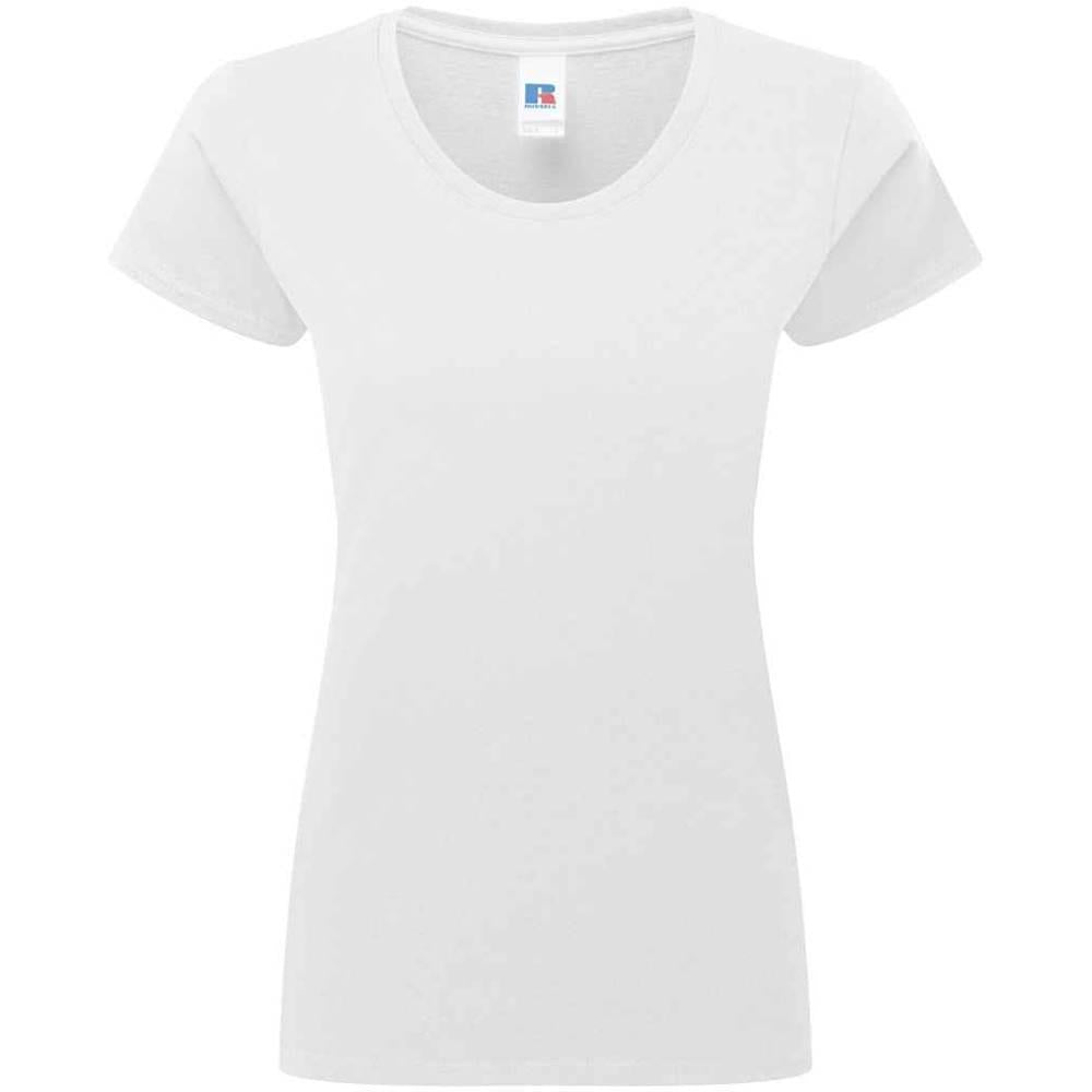 White - Front - Russell Womens-Ladies Authentic Classic T-Shirt