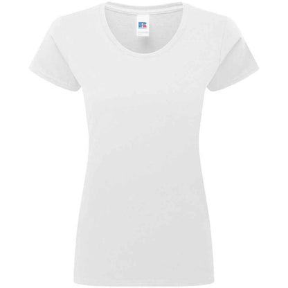 White - Front - Russell Womens-Ladies Authentic Classic T-Shirt