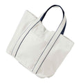 Soft White-French Navy - Back - Westford Mill Courtside Tote Bag