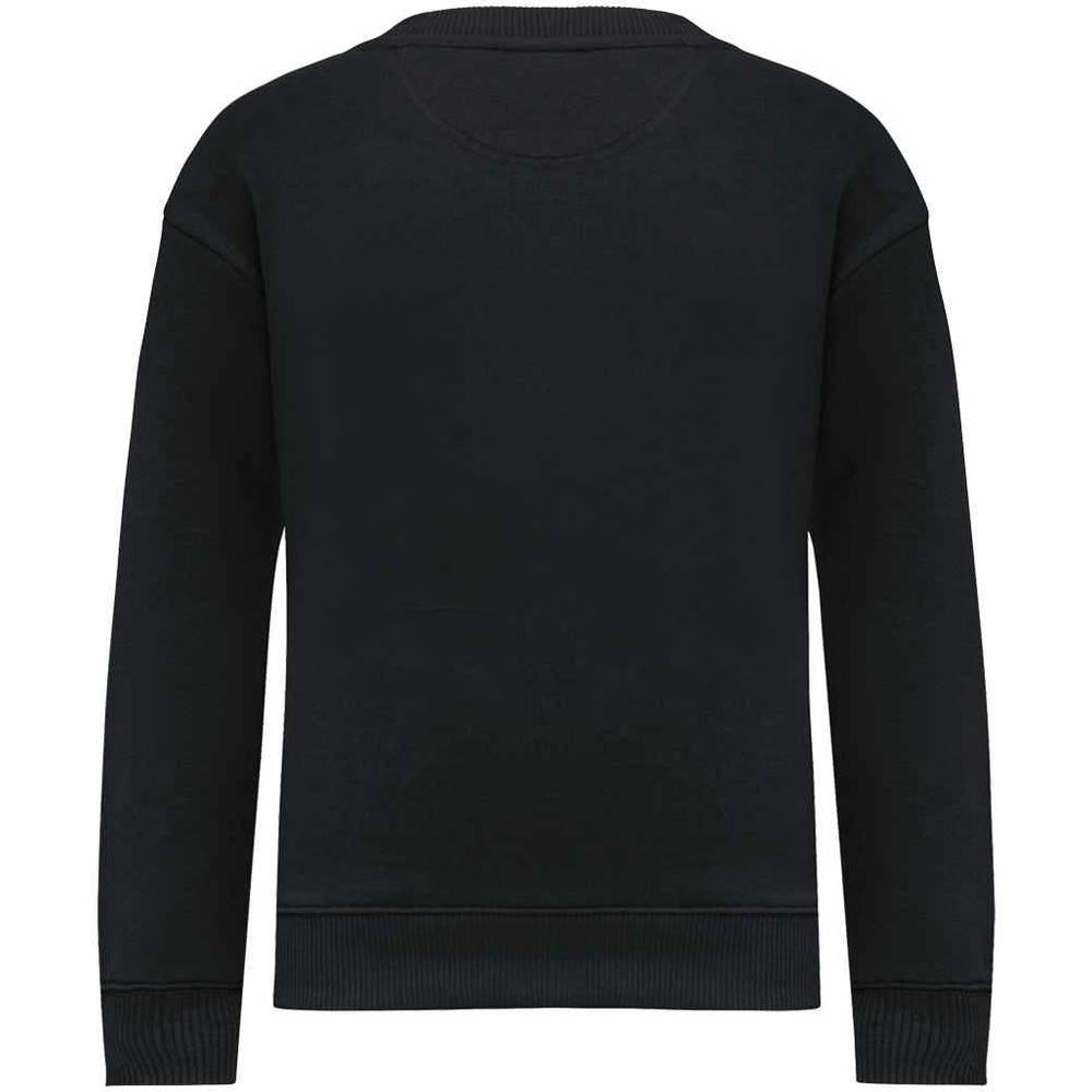 Black - Back - Native Spirit Childrens-Kids Round Neck Oversized Sweatshirt