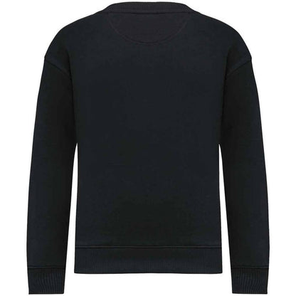 Black - Back - Native Spirit Childrens-Kids Round Neck Oversized Sweatshirt