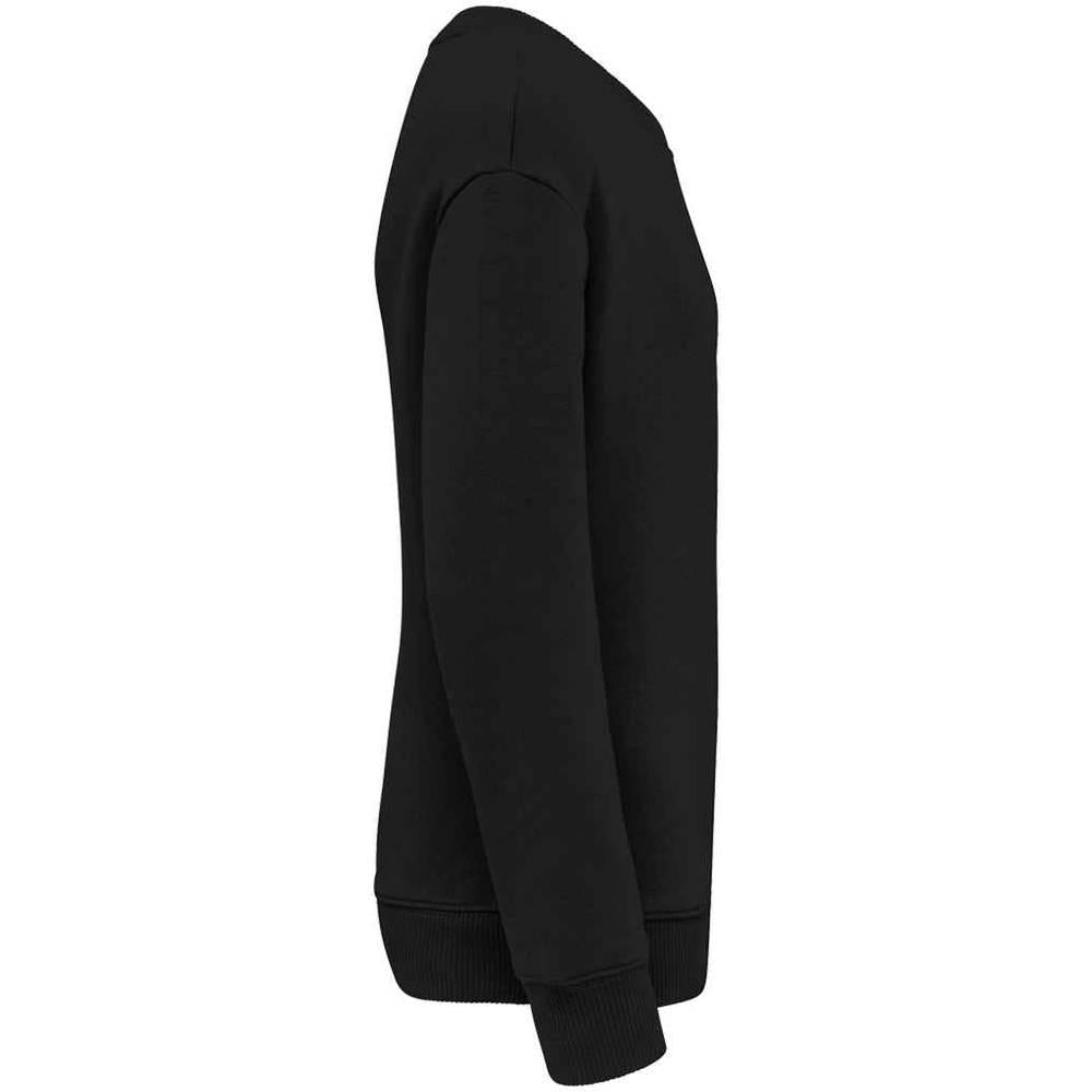 Black - Side - Native Spirit Childrens-Kids Round Neck Oversized Sweatshirt