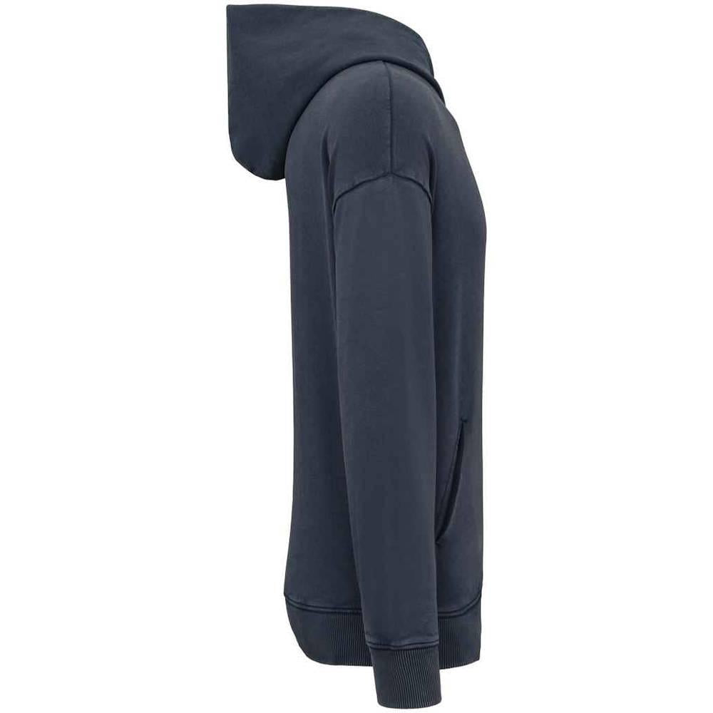 Washed Navy - Side - Native Spirit Unisex Adult Washed Oversized Hoodie