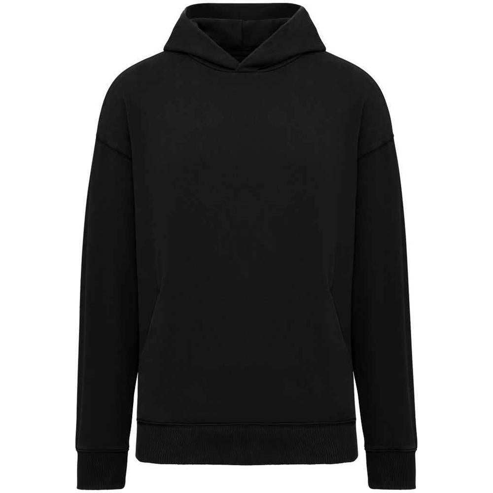 Washed Black - Front - Native Spirit Unisex Adult Washed Oversized Hoodie