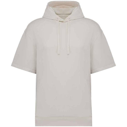 Ivory - Front - Native Spirit Unisex Adult French Terry Short-Sleeved Hoodie