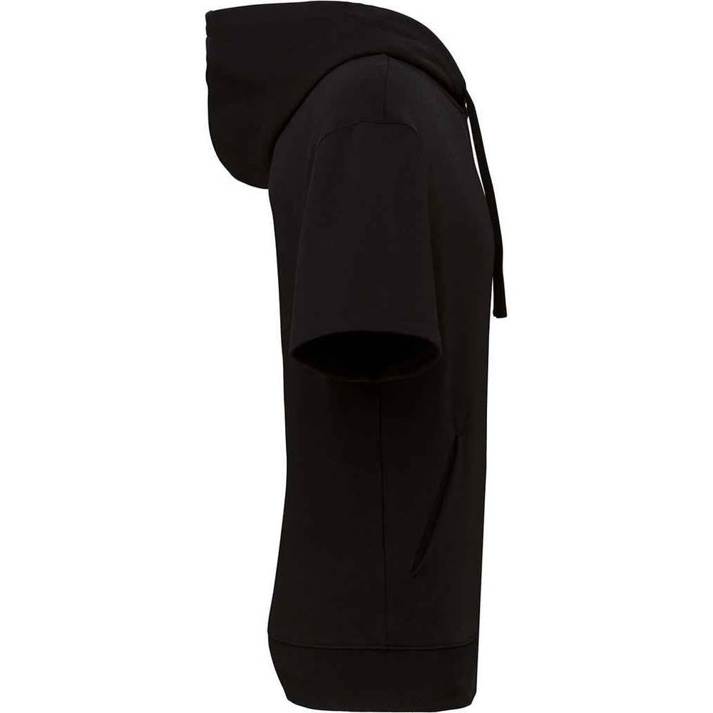 Black - Side - Native Spirit Unisex Adult French Terry Short-Sleeved Hoodie