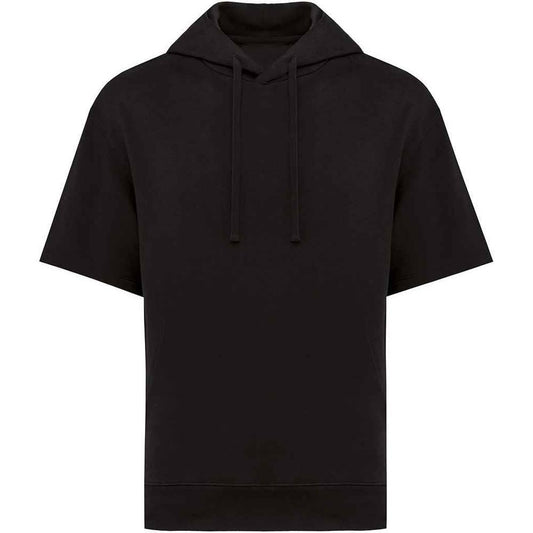 Black - Front - Native Spirit Unisex Adult French Terry Short-Sleeved Hoodie