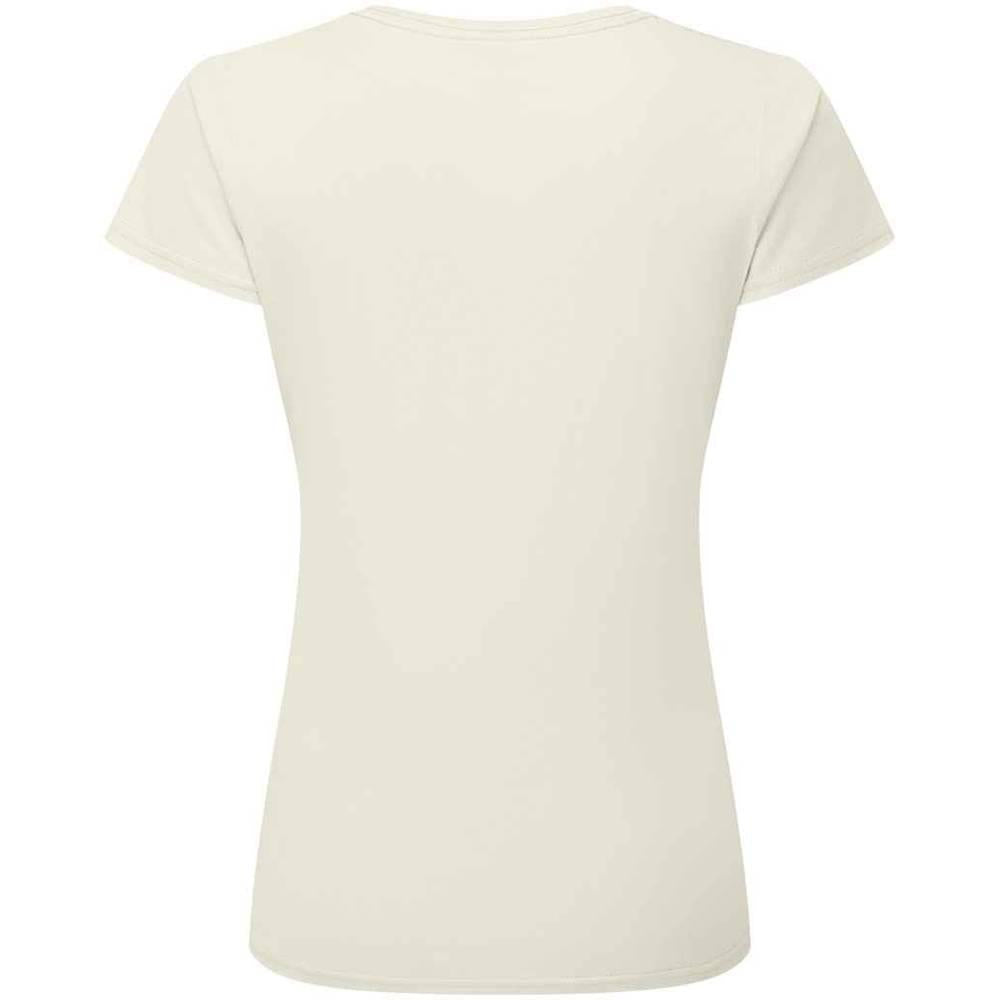 Natural - Back - Fruit of the Loom Womens-Ladies Iconic 195 T-Shirt
