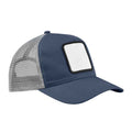 Slate Blue-Light Grey - Front - Beechfield Unisex Adult 5 Panel Appliqué Patch Trucker Cap