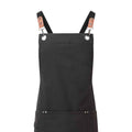 Black - Side - Premier Cross Back Clip Bib Apron