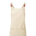 Natural - Side - Premier Cross Back Clip Bib Apron