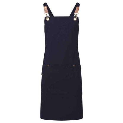 Navy - Front - Premier Cross Back Clip Bib Apron