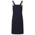 Navy - Front - Premier Cross Back Clip Bib Apron