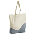 Natural-Blue Grey - Front - Westford Mill Unisex Adult Wave Organic Cotton Maxi Tote Bag