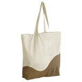 Natural-Caramel - Front - Westford Mill Unisex Adult Wave Organic Cotton Maxi Tote Bag