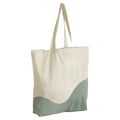 Natural-Dusky Green - Front - Westford Mill Unisex Adult Wave Organic Cotton Maxi Tote Bag