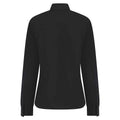 Black - Back - Henbury Womens-Ladies Cotton CoolPlus Long-Sleeved Formal Shirt