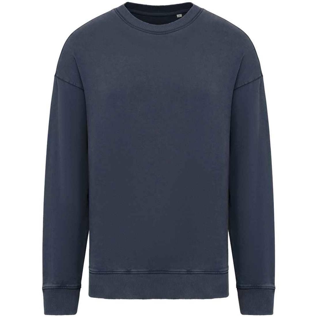 Washed Navy - Front - Native Spirit Unisex Adult Washed Sweatshirt
