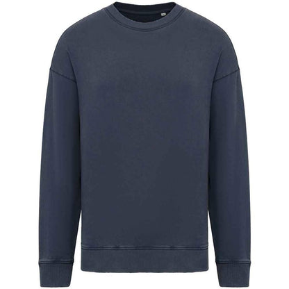 Washed Navy - Front - Native Spirit Unisex Adult Washed Sweatshirt