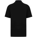 Black - Back - Native Spirit Mens Pique Drop Shoulder Polo Shirt