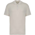 Ivory - Front - Native Spirit Mens Pique Drop Shoulder Polo Shirt