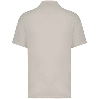 Ivory - Back - Native Spirit Mens Pique Drop Shoulder Polo Shirt
