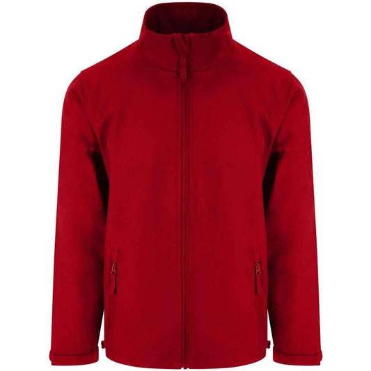 Red - Front - PRO RTX Mens 2 Layer Soft Shell Jacket