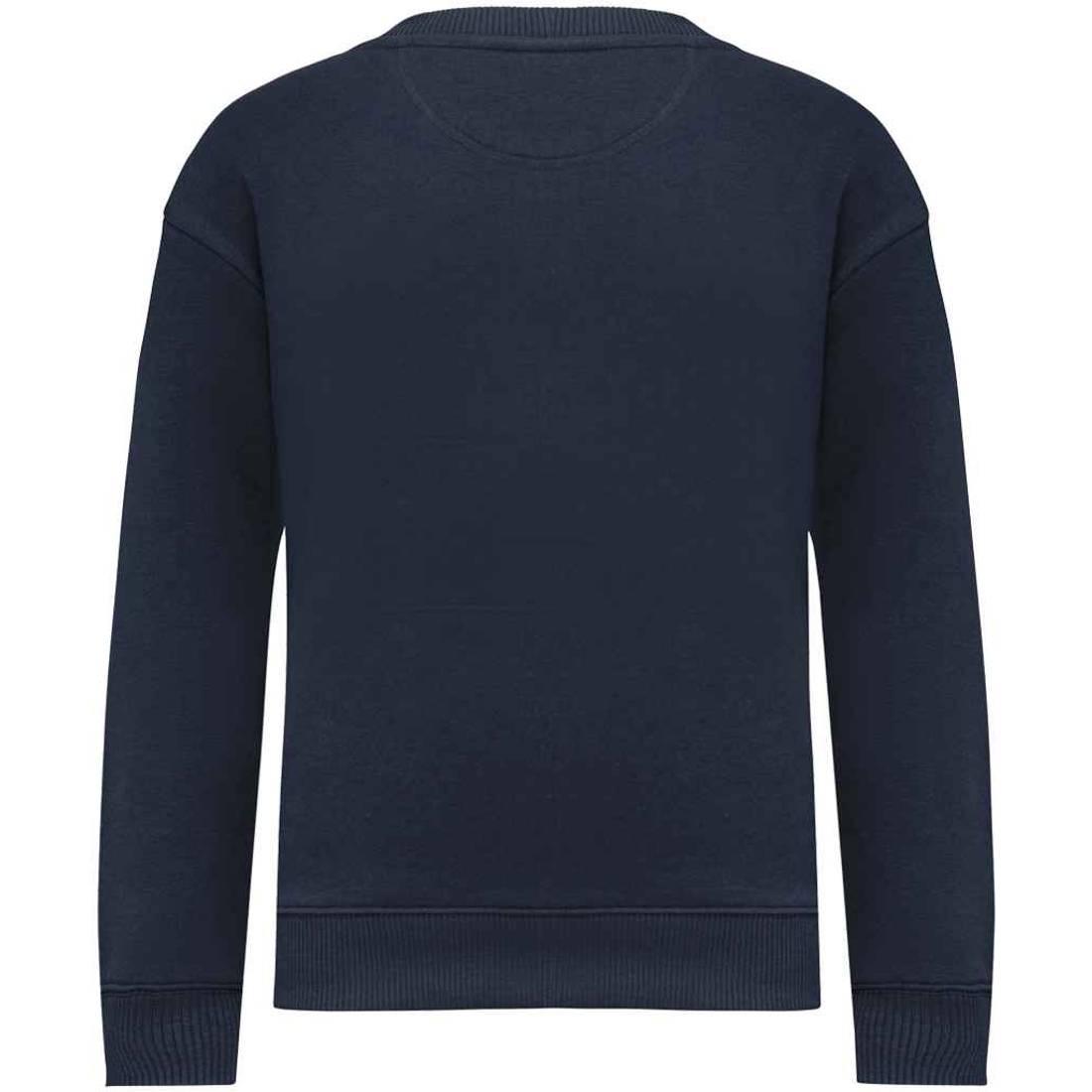 Navy - Back - Native Spirit Childrens-Kids Round Neck Oversized Sweatshirt