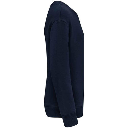 Navy - Side - Native Spirit Childrens-Kids Round Neck Oversized Sweatshirt