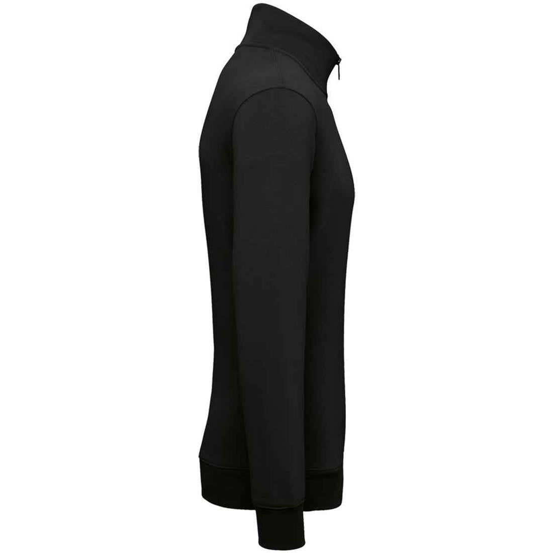 Black - Side - Native Spirit Mens Quarter Zip Sweatshirt