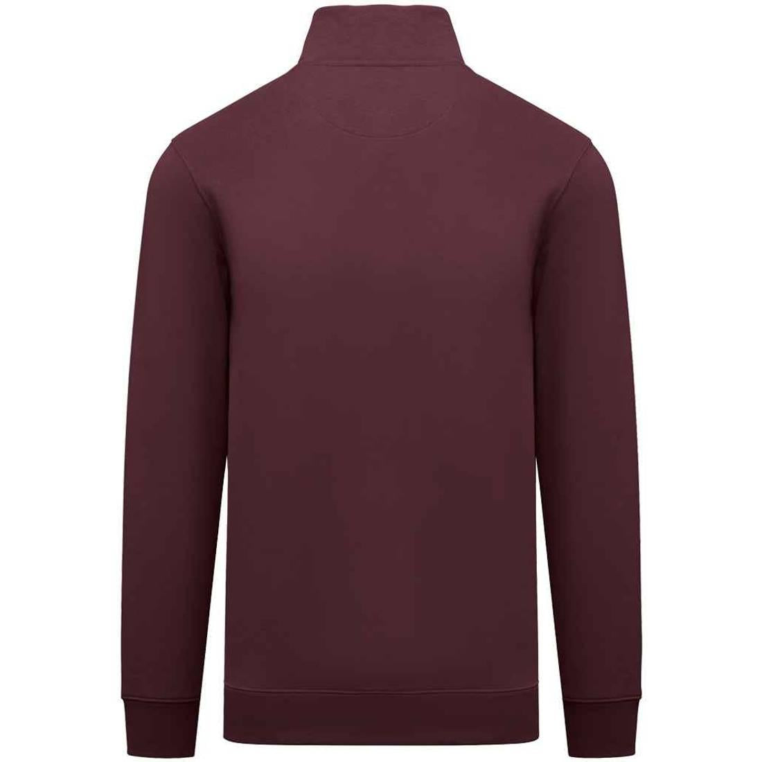 Dark Cherry - Front - Native Spirit Mens Quarter Zip Sweatshirt