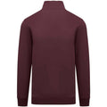 Dark Cherry - Front - Native Spirit Mens Quarter Zip Sweatshirt
