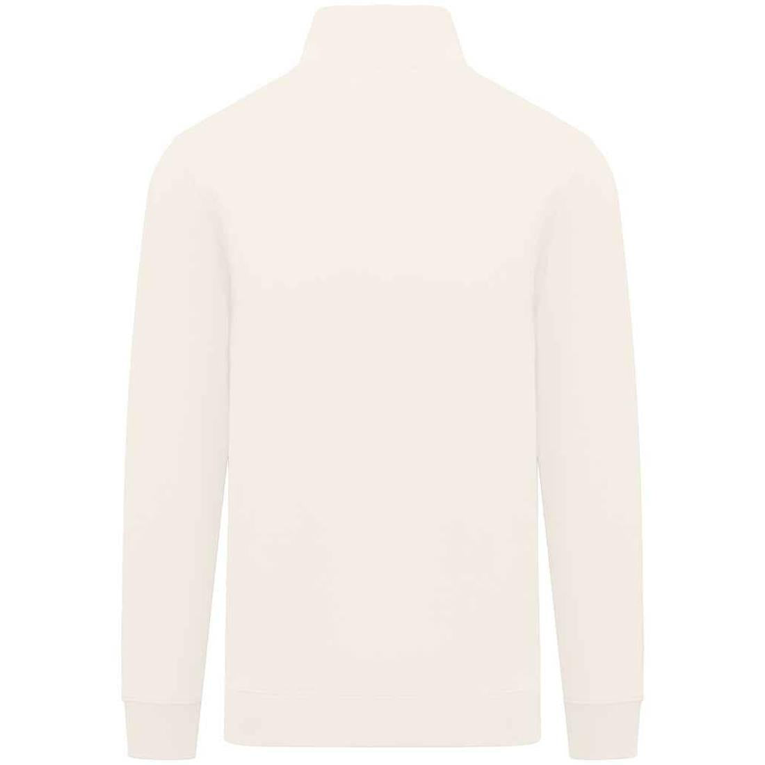 Ivory - Back - Native Spirit Mens Quarter Zip Sweatshirt
