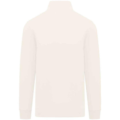 Ivory - Back - Native Spirit Mens Quarter Zip Sweatshirt