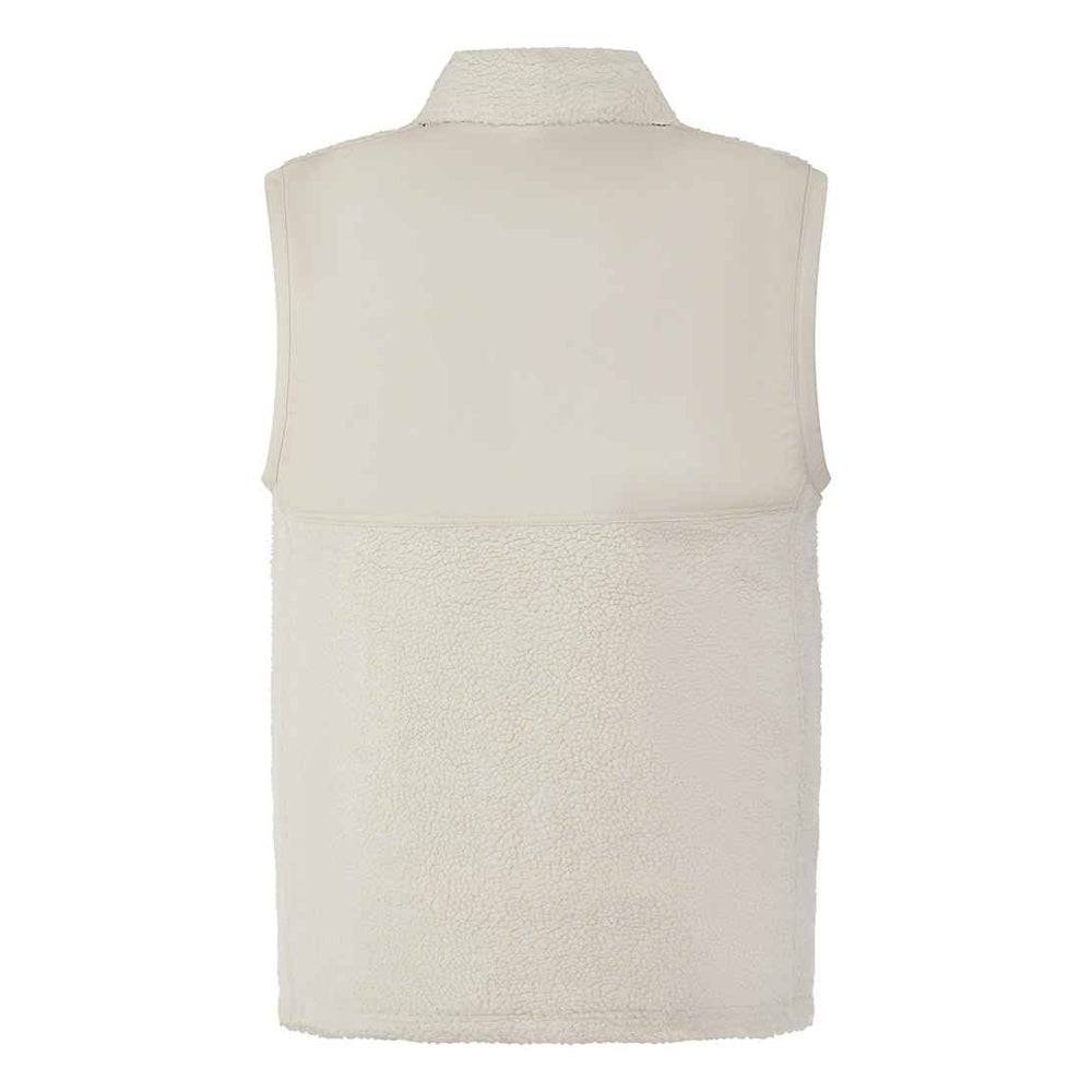 Natural - Back - Front Row Unisex Adult Sherpa Recycled Gilet