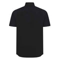 Black - Back - Henbury Mens Cotton Feel CoolPlus Short-Sleeved Formal Shirt