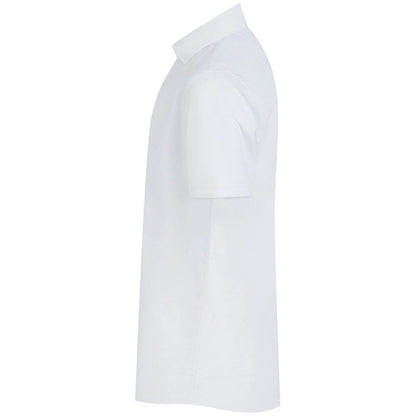 White - Side - Henbury Mens Cotton Feel CoolPlus Short-Sleeved Formal Shirt
