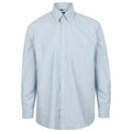 Light Blue - Front - Henbury Mens Cotton Feel CoolPlus Short-Sleeved Formal Shirt