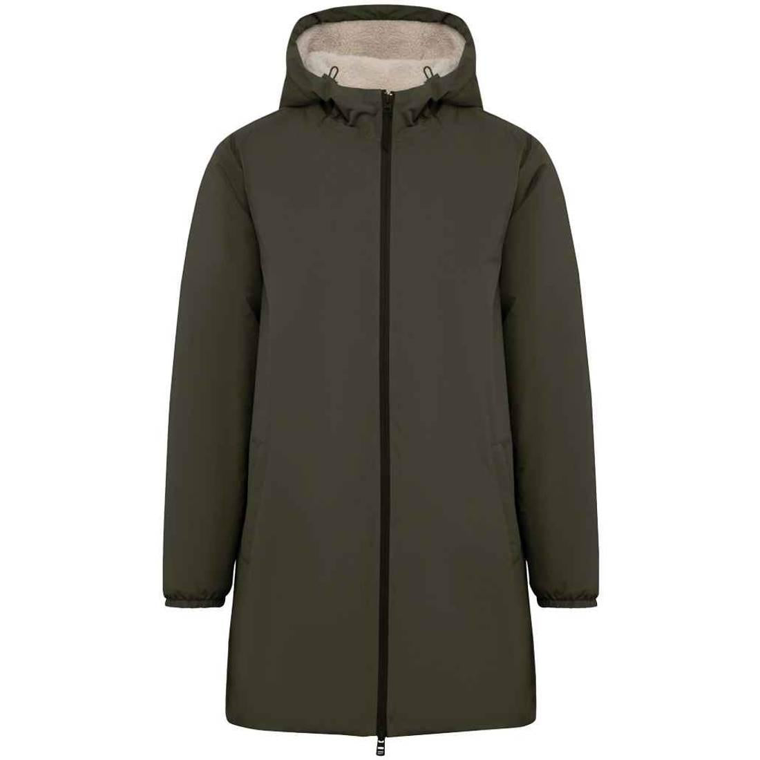 Organic Khaki - Front - Native Spirit Unisex Adult Sherpa Lined Waterproof Jacket