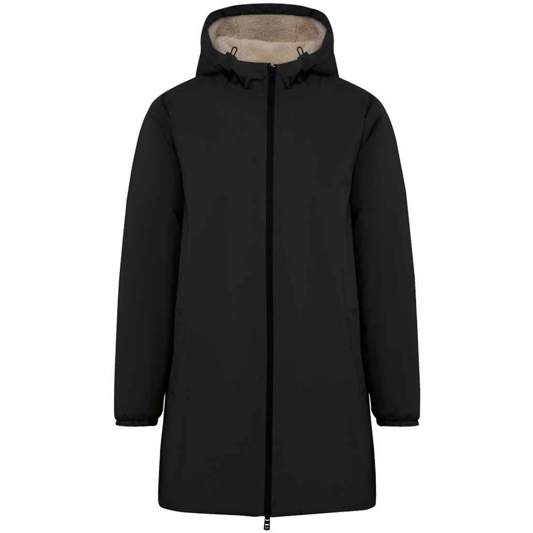 Black - Front - Native Spirit Unisex Adult Sherpa Lined Waterproof Jacket