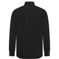 Black - Back - Henbury Mens Cotton CoolPlus Long-Sleeved Formal Shirt