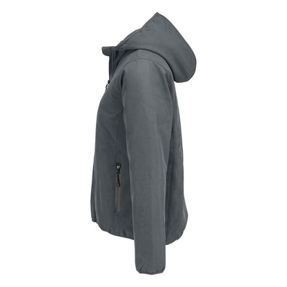 Charcoal - Side - SOLS Womens-Ladies Falcon Padded Soft Shell Jacket