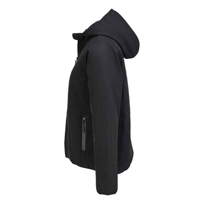 Black - Side - SOLS Womens-Ladies Falcon Padded Soft Shell Jacket