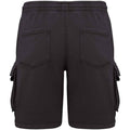 Washed Black - Back - Native Spirit Mens French Terry Washed Cargo Shorts