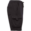 Washed Black - Side - Native Spirit Mens French Terry Washed Cargo Shorts