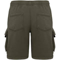 Washed Organic Khaki - Back - Native Spirit Mens French Terry Washed Cargo Shorts