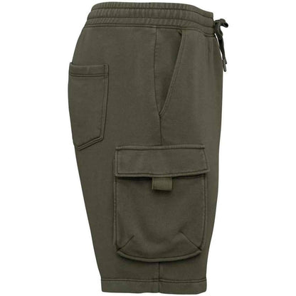Washed Organic Khaki - Side - Native Spirit Mens French Terry Washed Cargo Shorts