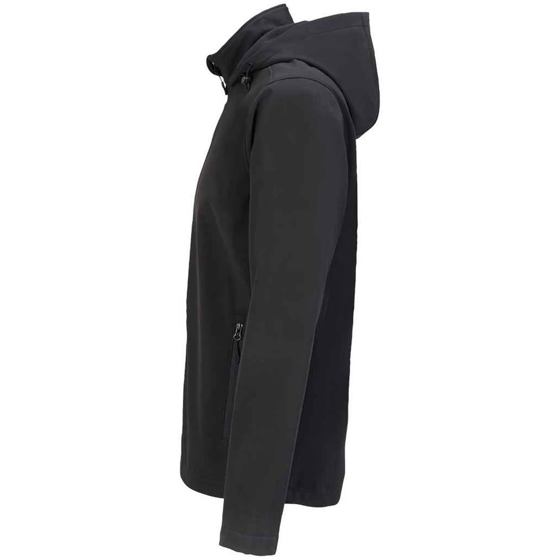 Black - Side - SOLS Mens Race Hooded Soft Shell Jacket